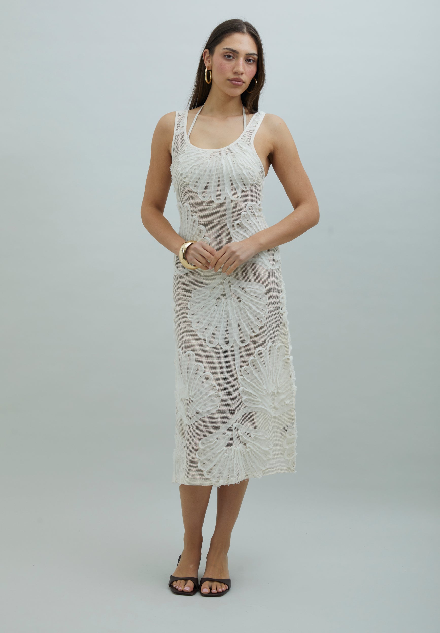 SEASHELLS APPLIQUE HOCKNEY DRESS