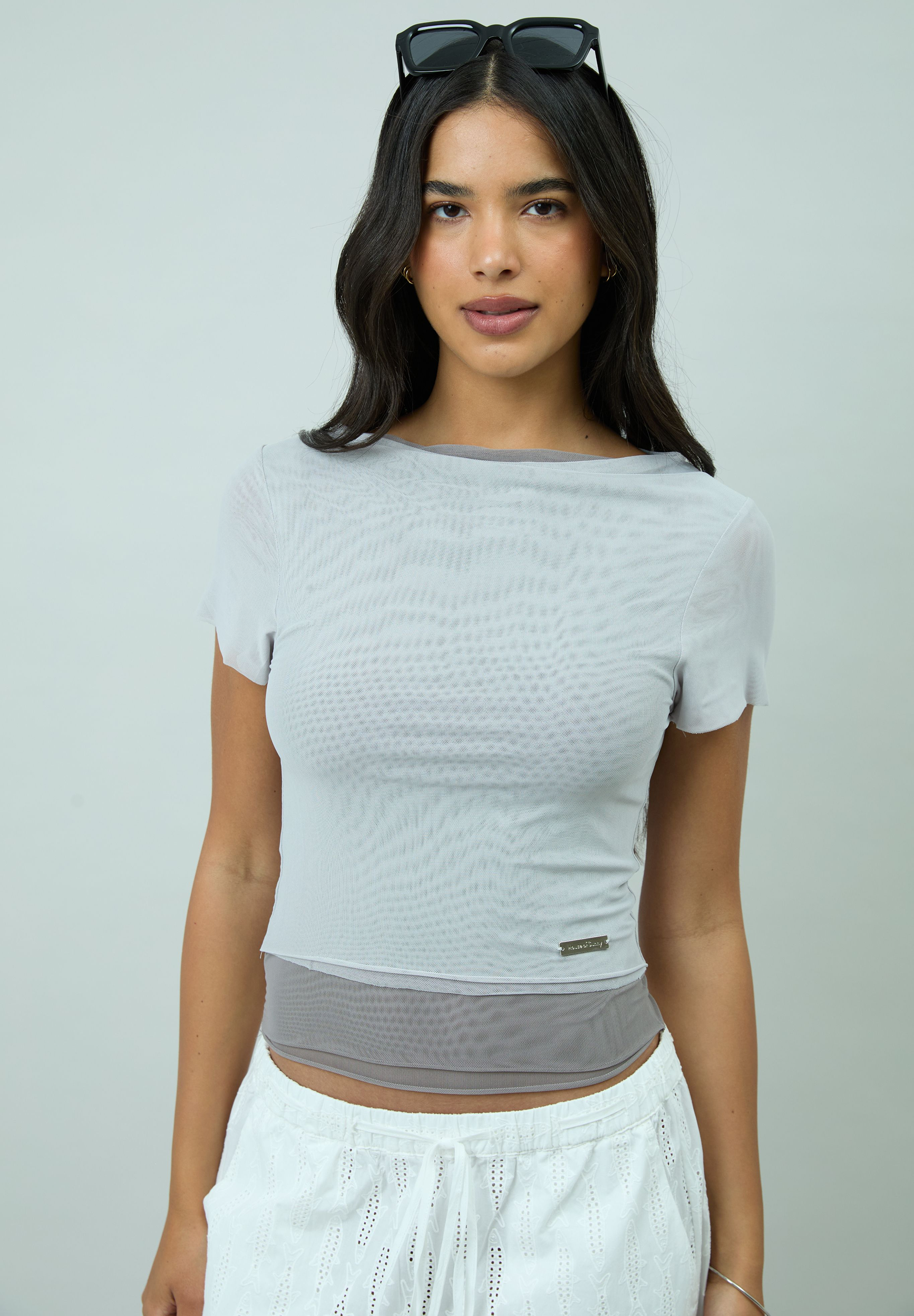 GREY DOUBLE LAYER TOP