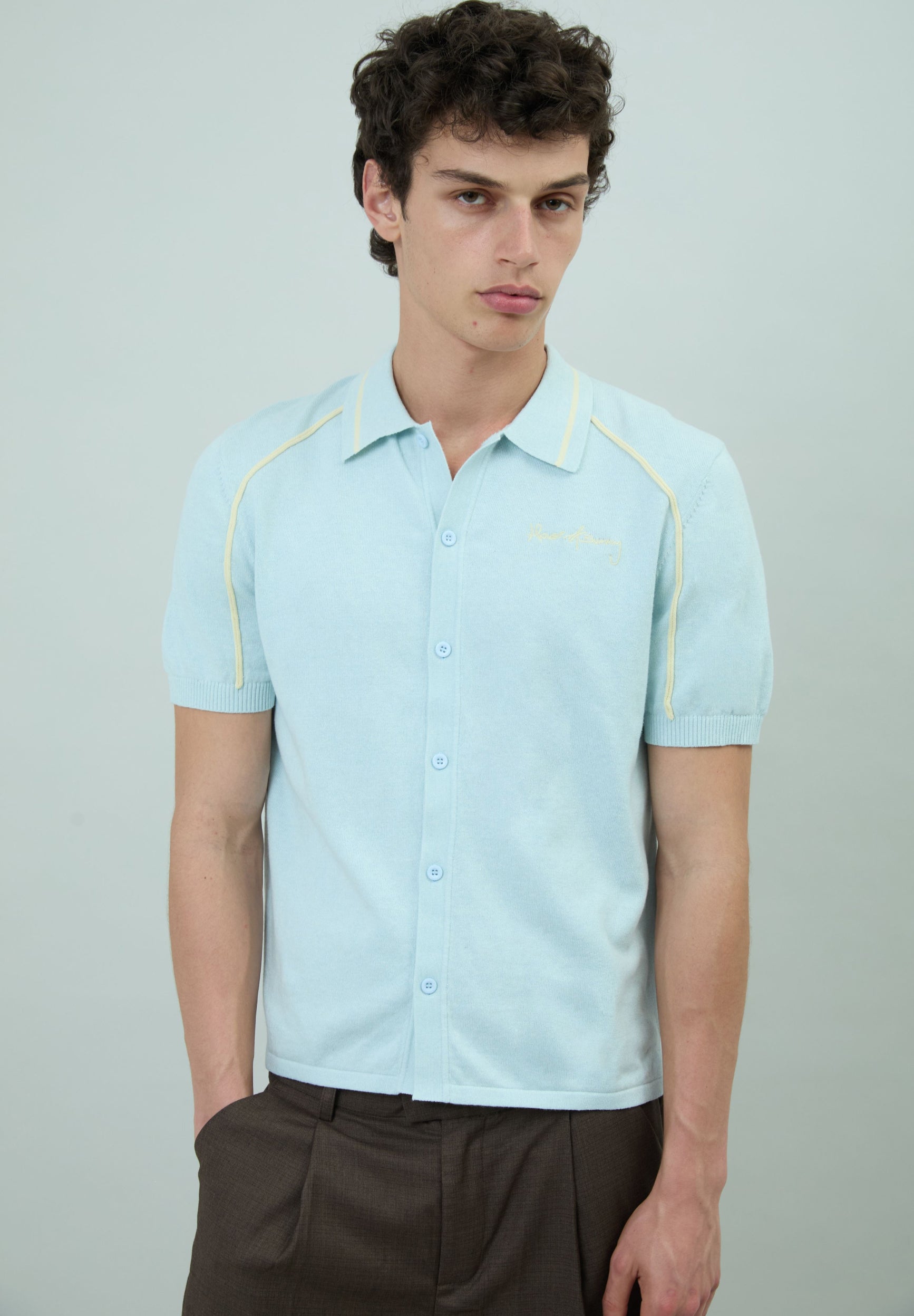 BUTTON DOWN KNITTED POLO